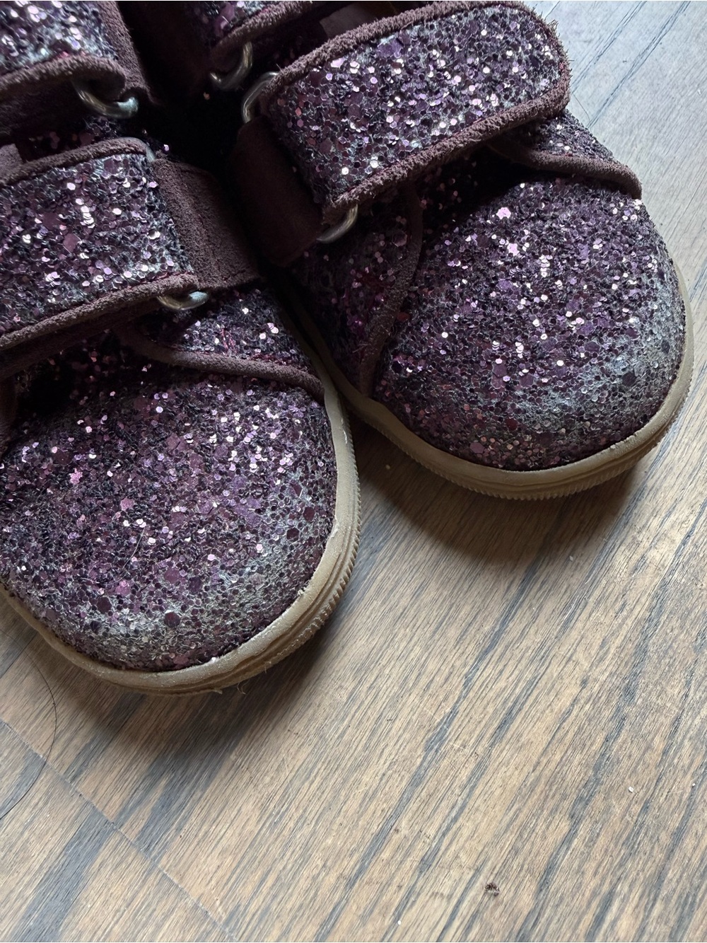 Angulus kids purple glitter sneakers - Picture 2 of 7